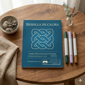 Home libro para imprimir: serenidad 80 nudos romanos de diferentes tamaños línea gruesa